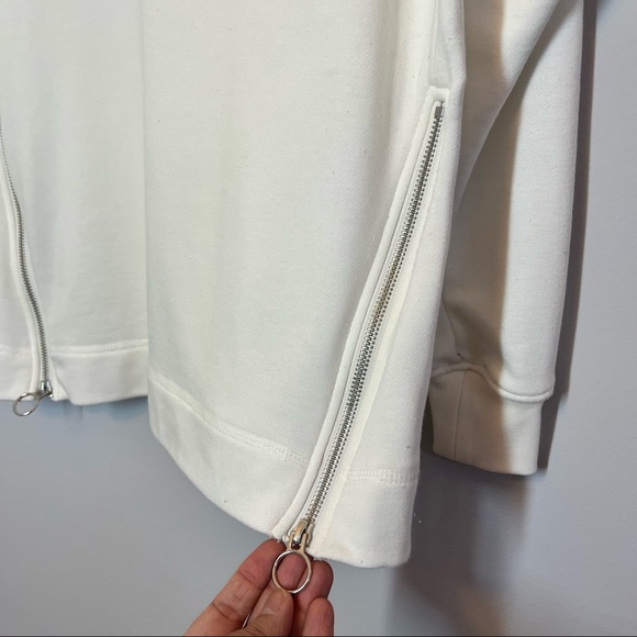 Workshop Off White Cowl Neck Sweater Casual Sweatshirt with pockets Size S - Picture 6 of 14